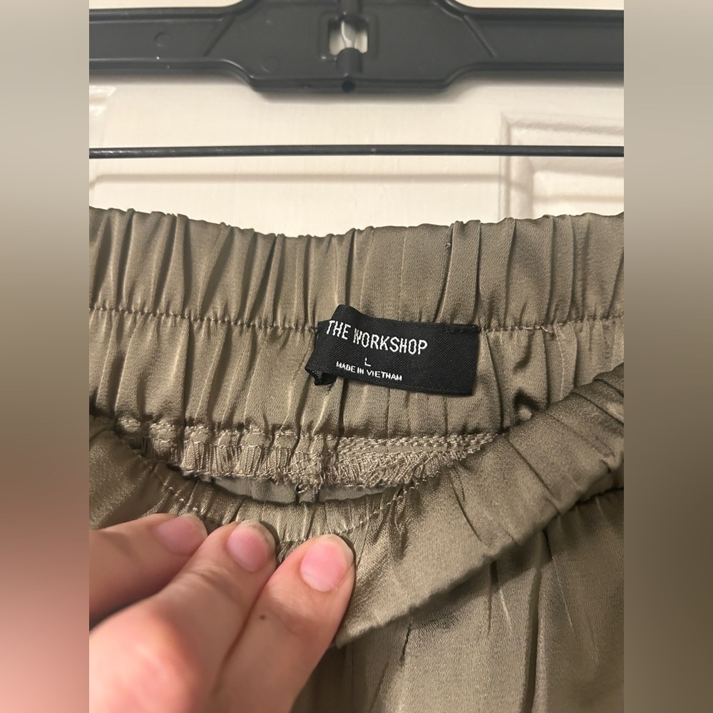Little Miss Perfect Olive Green Pants Size Large - Picture 4 of 8